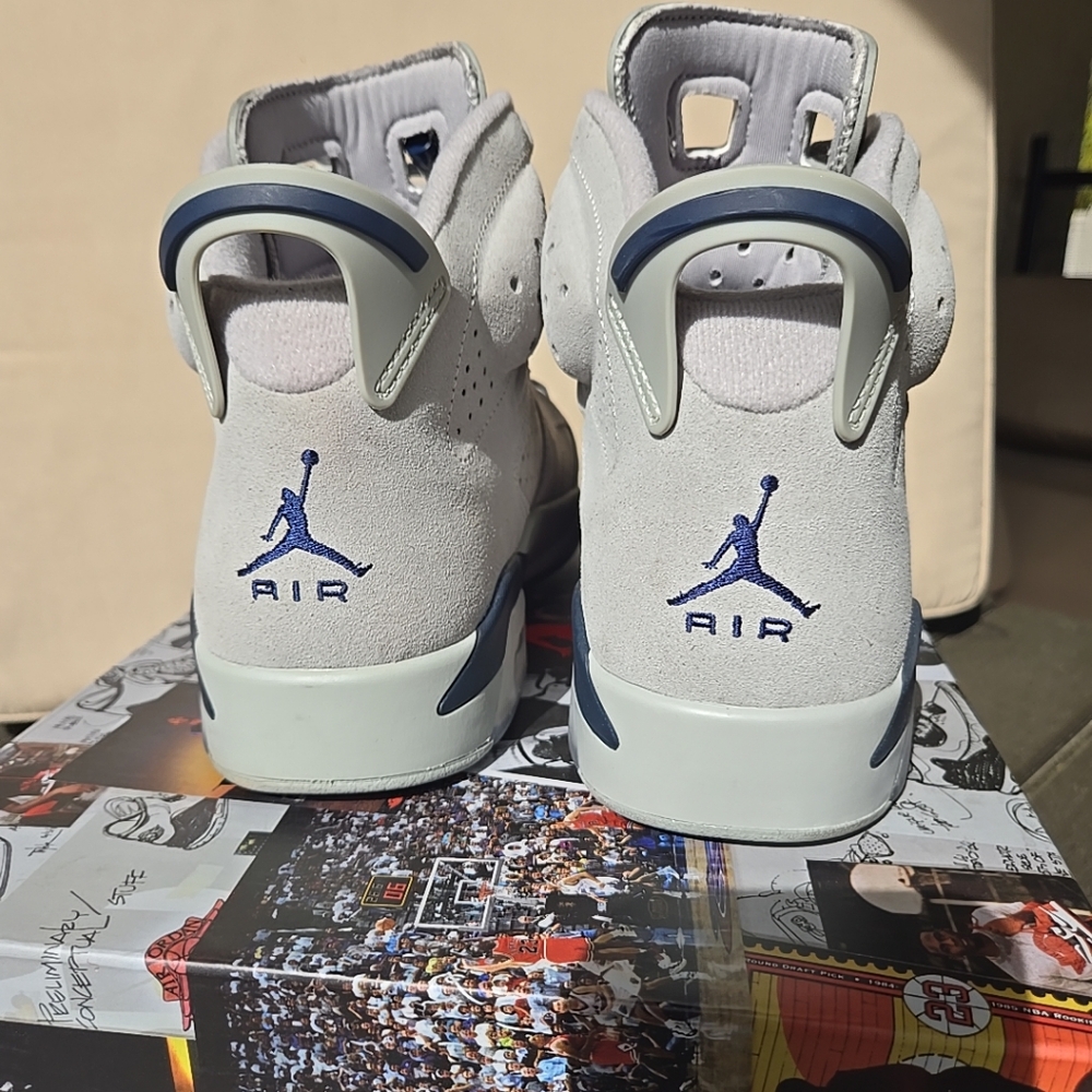 Air Jordan 6 Retro Magnet/College Blue Aimant/Marine College - Picture 6 of 12